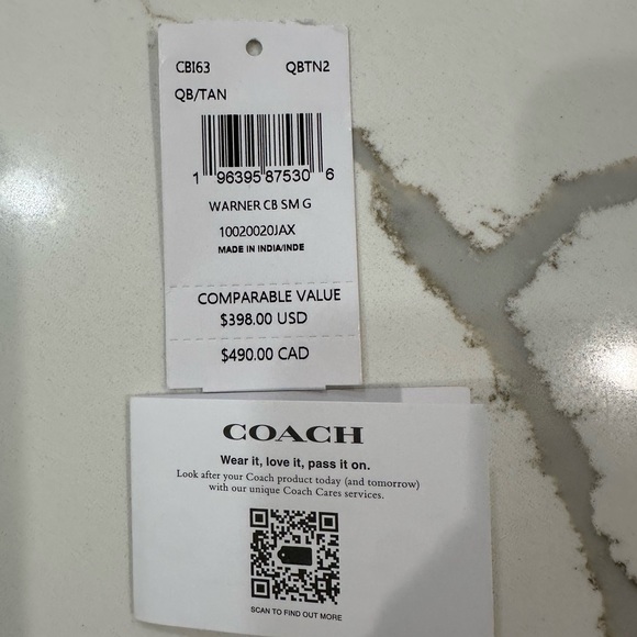 Coach Warner Tan Leather Crossbody Messenger with Front Buckle - Picture 10 of 10